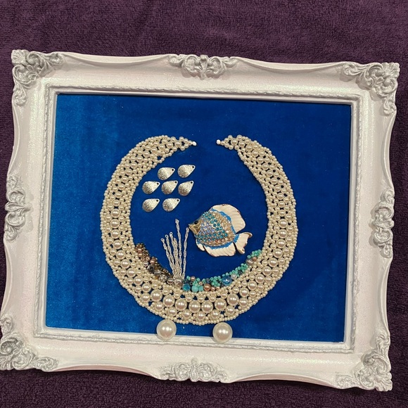 FRAMED JEWELRY ART COLLAGE. OOAK UNIQUE HANDMADE. GREAT GIFT IDEA 💝 - Picture 12 of 13